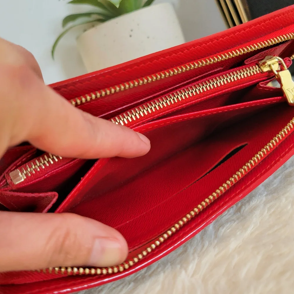 💕LIMITED Edition Louis Vuitton Porte-Monnaie Zippy Wallet Monogram Cerises